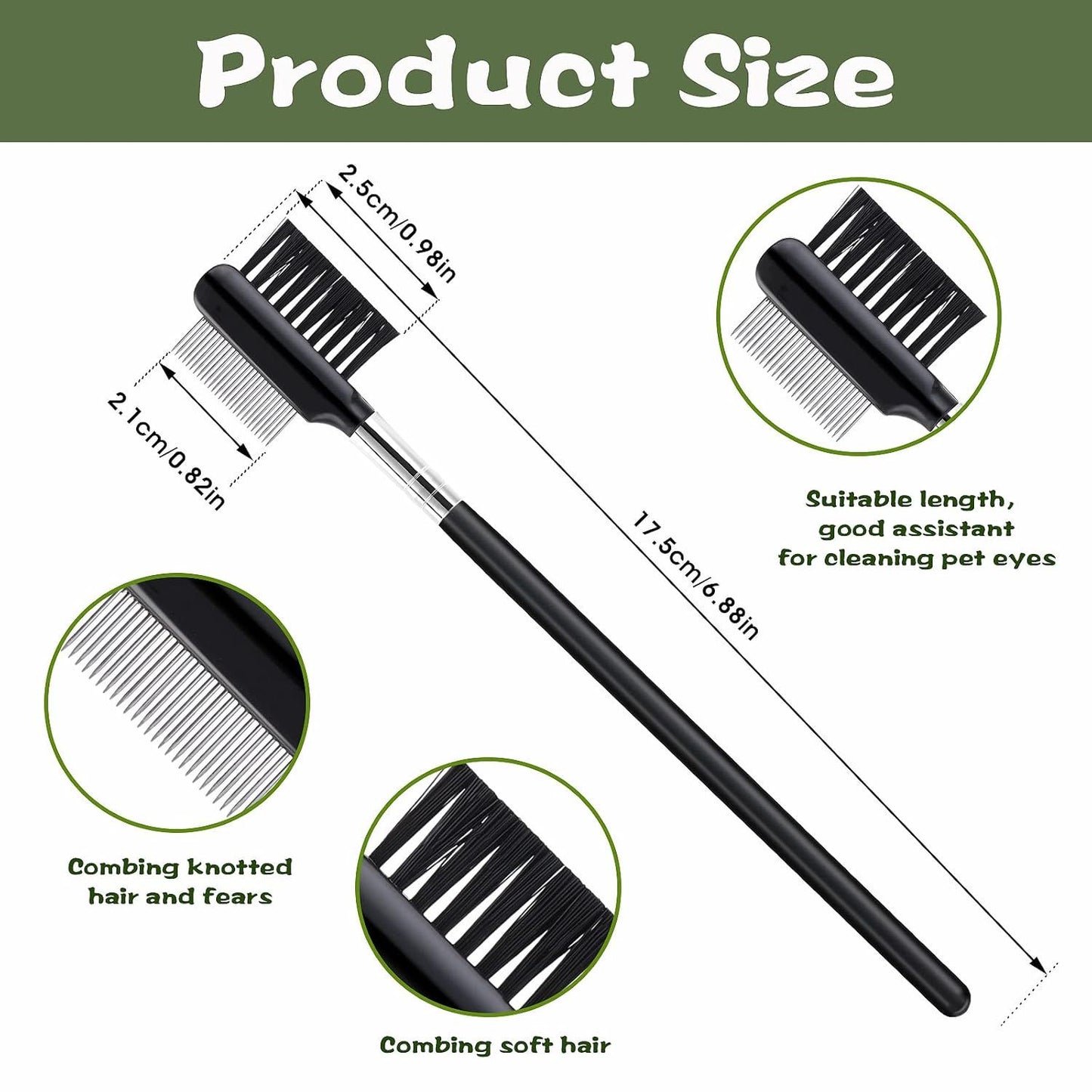 Pet Double-sided Eye Brush