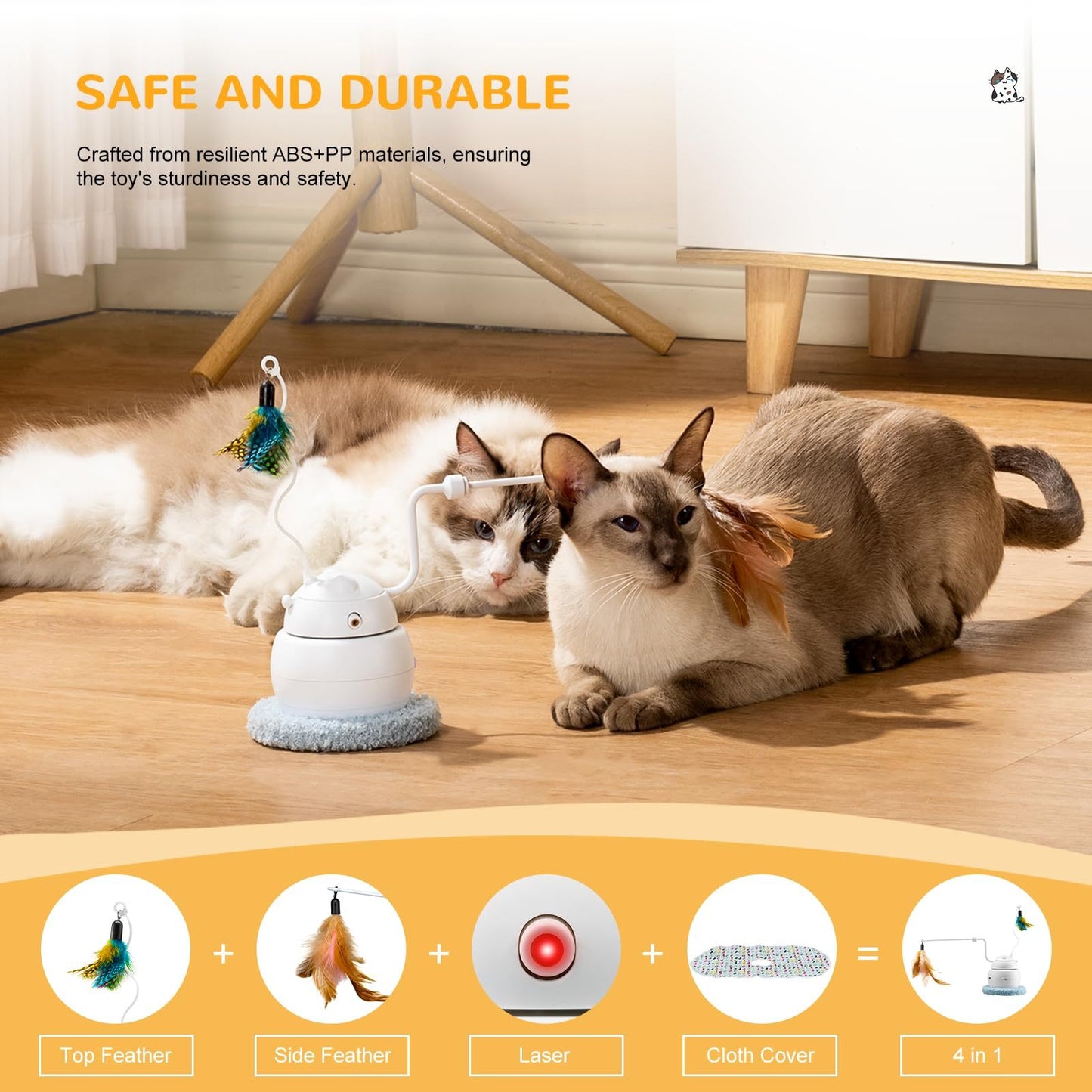 4-in-1 Rechargeable Interactive Cat Toy