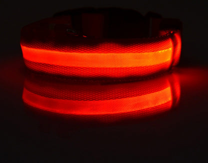 Nylon LED Pet Dog Luminous Collar