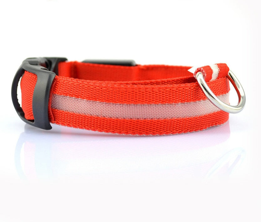 Nylon LED Pet Dog Luminous Collar